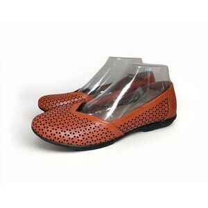 DANSKO Neely Leather Ballet Flats Tangerine Slip On Shoes Women's US 7.5-8 EU 38